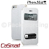 Apple iPhone 5/5S【白】免翻蓋超薄手機皮套